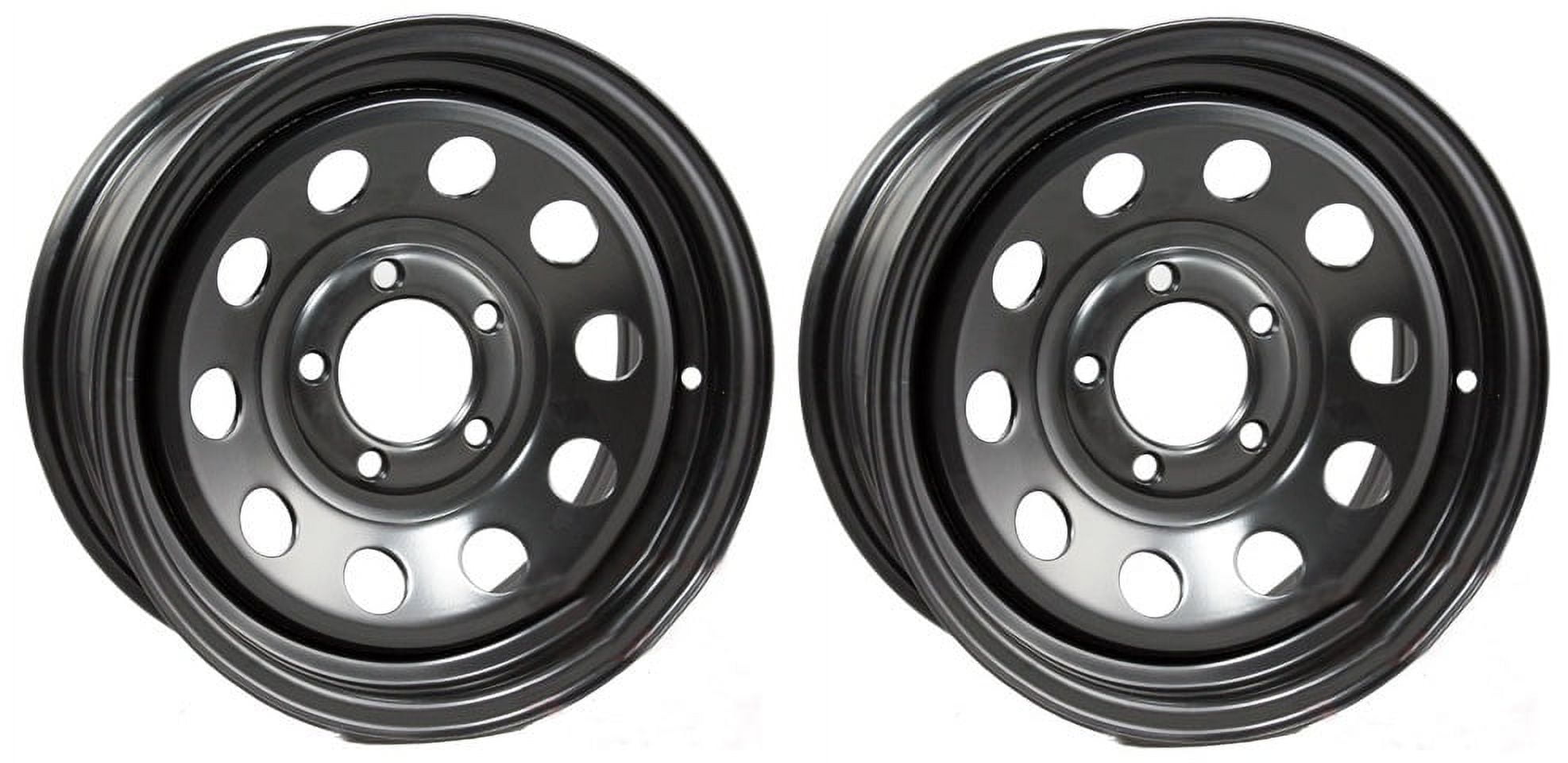 eCustomrim 2-Pack Steel Trailer Wheel Rim Black Modular 15x5 5 Lug On 4.5 in.