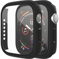 thumbnail image 1 of 2 Pack ePacks for Apple Watch Case 41mm Series 7 Premium Soft Flexible TPU Thin Lightweight Protective Bumper Cover Protector for iWatch - Black, 1 of 6
