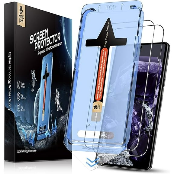 2 Pack for Google Pixel 8 Tempered Glass Screen Protector, Auto Dust-Elimination, Bubble Free, HD Clear, Easy Installation