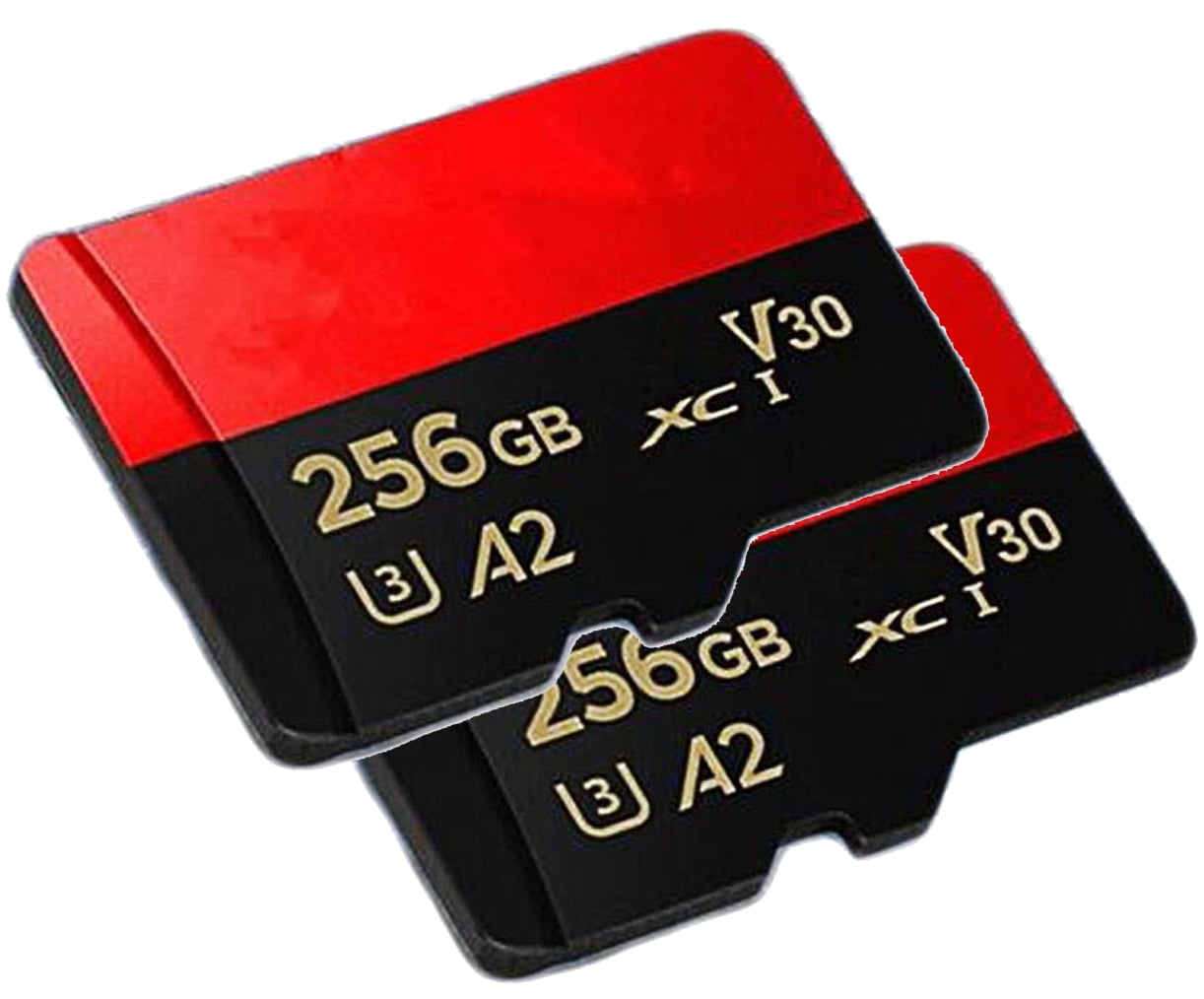 2 Pack for Micro SD Card 256GB Memory Card for Camera/Drone/Dash Cam/Tablet/PC/Phone New