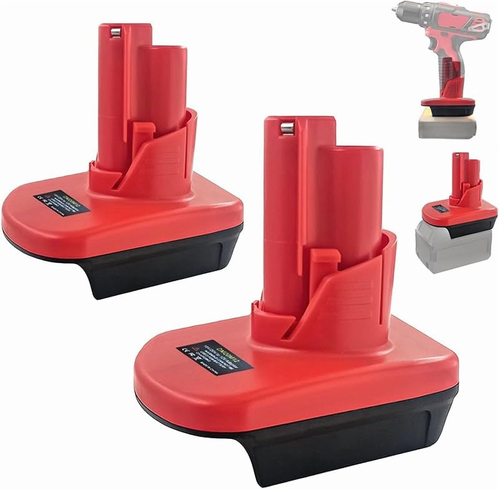 2 Pack for Mil*wau*kee M-18 to M-12 Battery Adapter, DM20M12 for Mil*wau*kee 18V to 12V Converter, Convert for De*walt 20V to 12V Power Tools