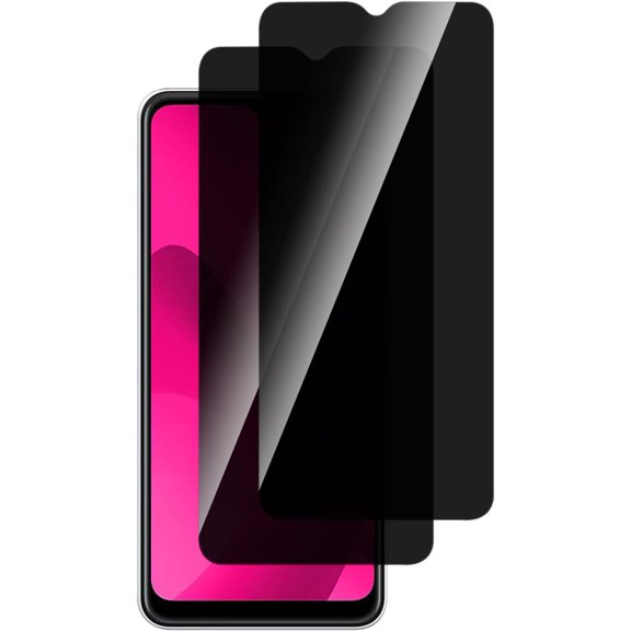 2 Pack for T-Mobile Revvl 8 Pro Privacy Screen Protector, Anti-Spy Tempered Glass Ultra HD Bubble-Free Anti-Scratch, Easy Install, Case Friendly