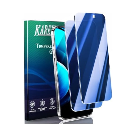 2 Pack for iPhone 16 Pro Max Privacy Screen Protector, 9H Tempered Glass, Gradient Anti Spy Anti Blue Light, Full Coverage, 6.9 Inch Blue