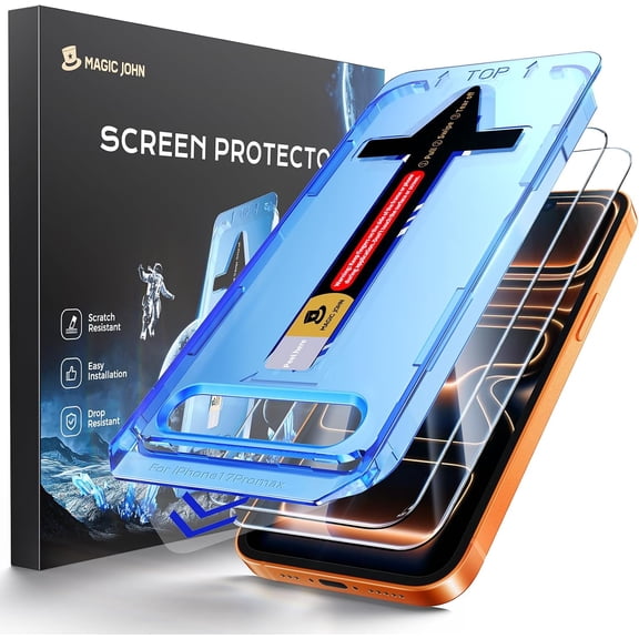 2 Pack for iPhone 17 Pro Max 6.9 inch Tempered Glass Screen Protector, Auto Dust-Elimination, Bubble Free, HD Clear, Easy Installation