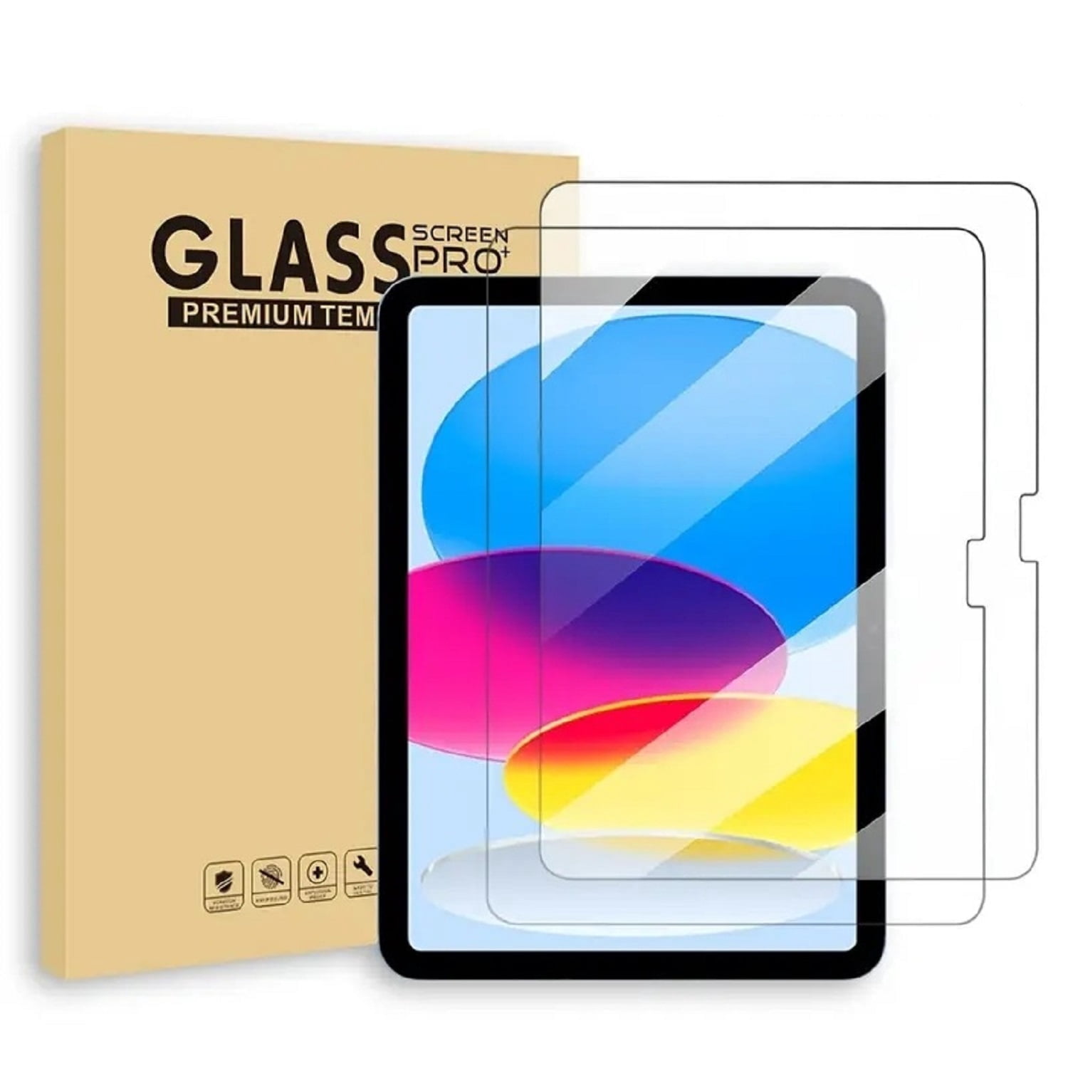 zenrich [2 Pack ipad 10.2 Screen Protector met Anti Blauw Licht, iPad 9e/8e/7e Generatie Gehard Glas Screen Protector met 9H Hardheid/Bubble Free/Case Friendly, Potlood Compatibel