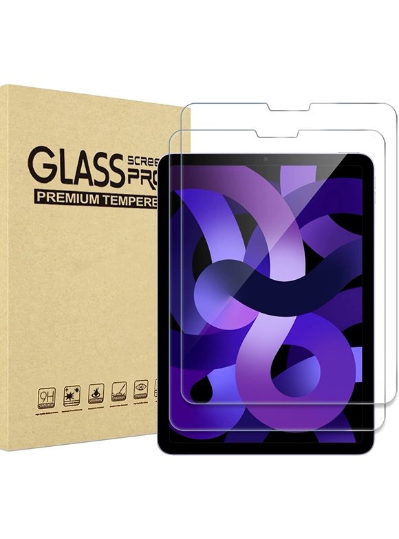 2 Pack iPad Air 5 2022 / Air 4 2020 Screen Protector, iPad Pro 11 2021 2020 2018 Tempered Glass Screen Film Guard for 10.9 inch iPad Air 5th Gen/Air 4th Gen, iPad Pro 11" 3rd 2nd 1st Gen