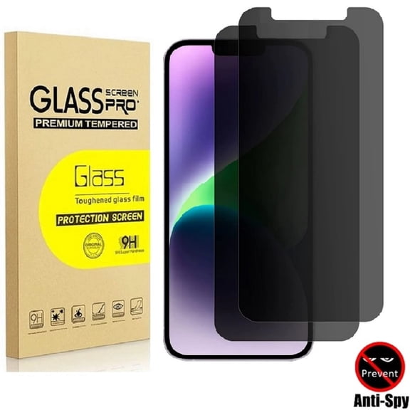 2 Pack iPhone 12 Pro Privacy Screen Protector 6.1 Inch, 9H Anti Spy Dark Tempered Glass Screen Protector for iPhone 12 Pro, Easy Installation, Bubble Free