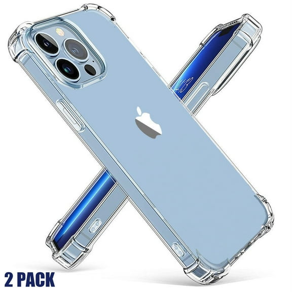 2 Pack for iPhone 14 Pro Case, Ultra Clear Designed Not Yellowing Phone Case with Airbag, Military Grade Drop Protection Transparent Cover, 6.1 Inch 2pcs