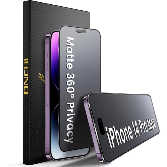 2 Pack for iPhone 15 Pro 360 °   Privacy Matte Screen Protector, Horizontal and Vertical All Around Anti-Spy 9H Tempered Glass Film, Anti-Glare, Smooth as Silk, Scratch Resistant