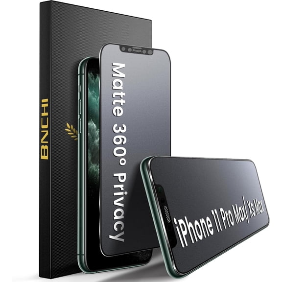2 Pack for iPhone 15 Pro 360 ° Privacy Matte Screen Protector, Horizontal and Vertical All Around Anti-Spy 9H Tempered Glass Film, Anti-Glare, Smooth as Silk, Scratch Resistant