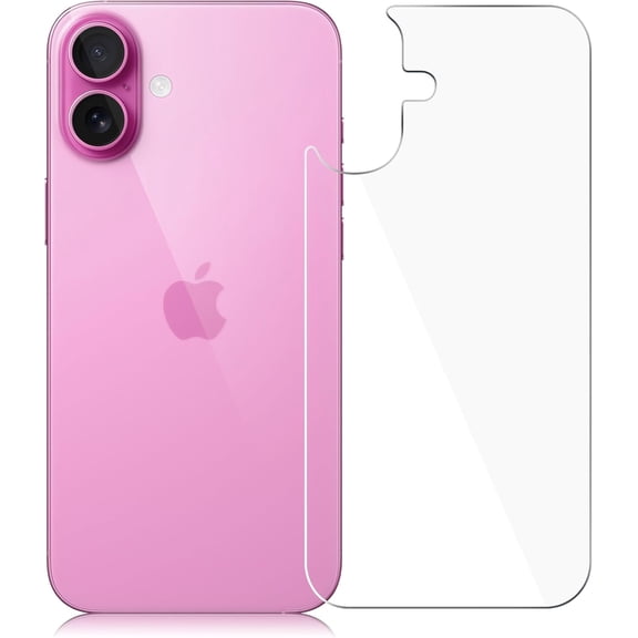 [2 Pack] iPhone 16 Plus Back Screen Protector for iPhone 16 Plus,Anti Scratch/Bubble Back Tempered Glass Screen Protector Ultra Thin Rear Film for iPhone 16 Plus (6.7 inch)