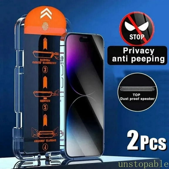2 Pack for iPhone 16 Pro Max 6.9 inch Privacy Screen Protector Tempered Glass for iPhone 16 Pro 6.3 inch Anti-Spy Private Glass Film Anti-Blue Light No Bubble Anti-Scratch Full Coverage