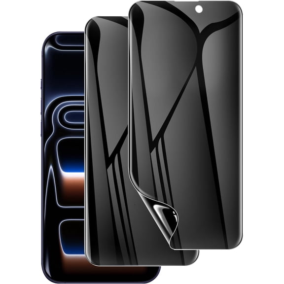 2 Pack for iPhone 16 Pro Max Privacy Screen Protector [Like Original Touch Sensitivity], Anti-Spy Private iPhone 16 Pro Max Film [Non-Glass], Case Friendly, Scratch-Resistant, Self-Healing