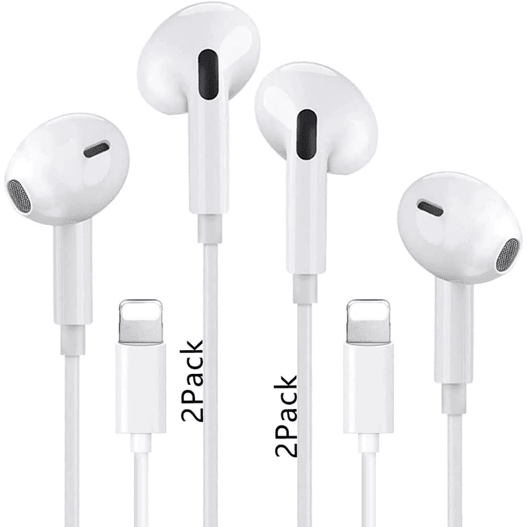 SIISLL Casual Listening Noise Canceling Bluetooth In Ear Earbud White 2 Count