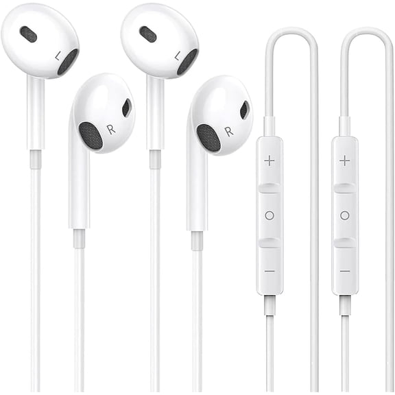 2 Pack for iPhone Headphones Wired Earbuds [MFI Certified] inEar Headphones with Lighting Connector, Built in Microphone&Volume Control, Earphone for iPhone 14/13/12/11/XR/XS/8/7/SE(Pro/Pro Max/Plus)