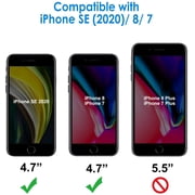 Entronix Screen Protector Compatible with iPhone 8 / iPhone 7 / iPhone SE, Privacy Tempered Glass, 2-Pack