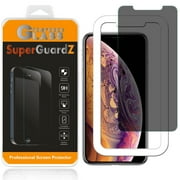 2-Pack iPhone XS / iPhone X SuperGuardZ Tempered Glass Screen Protector Privacy Anti-Spy, Keep Your Screen Secret + Installation Tray