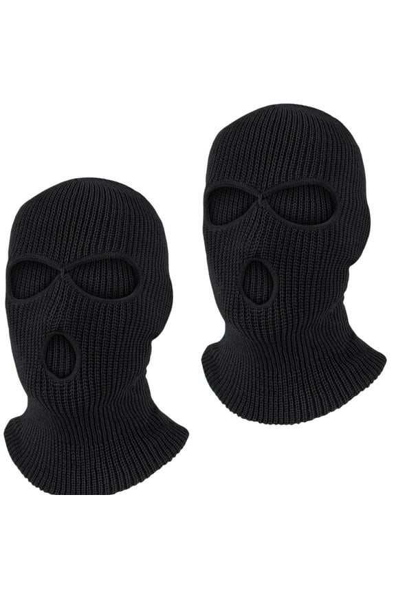 2 Pack knitted mask 3 Hole Ski Mask Winter Warmer Full Face Balaclava Outdoor Sports Thermal Cap