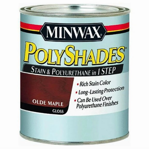 2-Pack of 1/2 pt Minwax 21430 Old Maple PolyShades Wood Stain And Polyurethane, Gloss