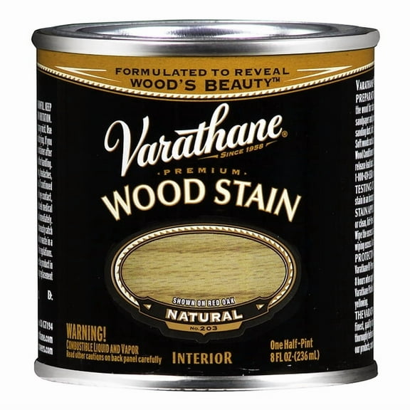 2-Pack of 1/2 pt Rust-Oleum 211755 Natural Varathane Oil-Based Interior Wood Stain