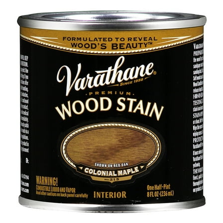 2-Pack of 1/2 pt Rust-Oleum 211759 Colonial Maple Varathane Oil-Based Interior Wood Stain