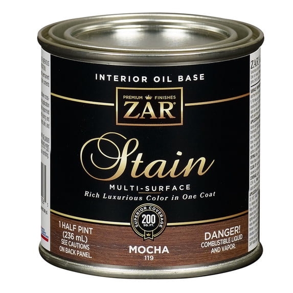 2-Pack of 1/2 pt UGL 11906 Mocha Zar Interior Oil-Based Wood Stain