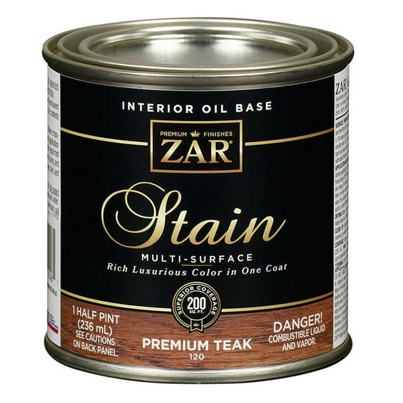 2-Pack of 1/2 pt UGL 12006 Premium Teak Zar Interior Oil-Based Wood Stain