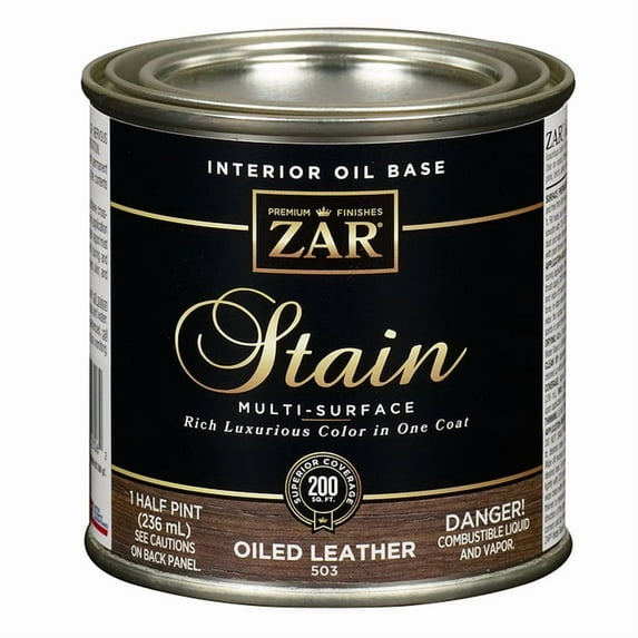 2-Pack of 1/2 pt UGL 50306 Oiled Leather Zar Interior Oil-Based Wood Stain
