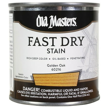 2-Pack of 1/2Pt Old Masters 60216 Golden Oak Fast Dry Stain Oil-Based Wood Stain