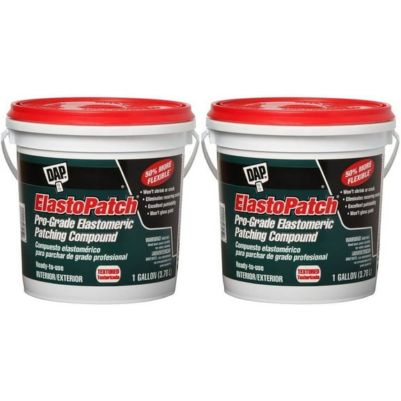 2 Pack of 1 gal Dap 12290 ElastoPatch White Flexible Patching Compound