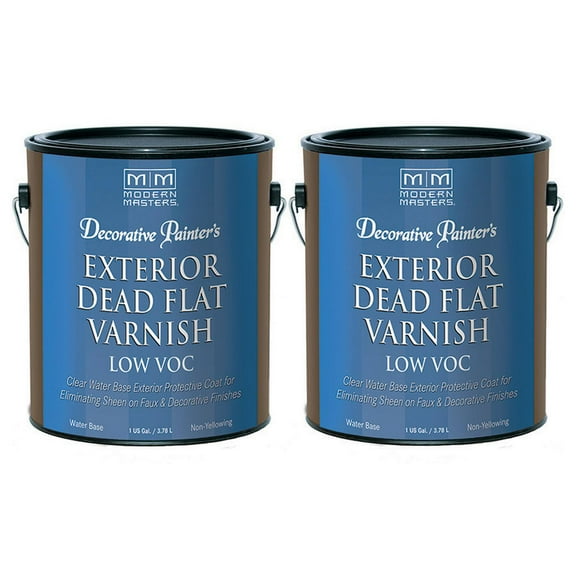 2-Pack of 1 gal Modern Masters DP401 Clear Decorative Painter's Acrylic Dead Flat Varnish