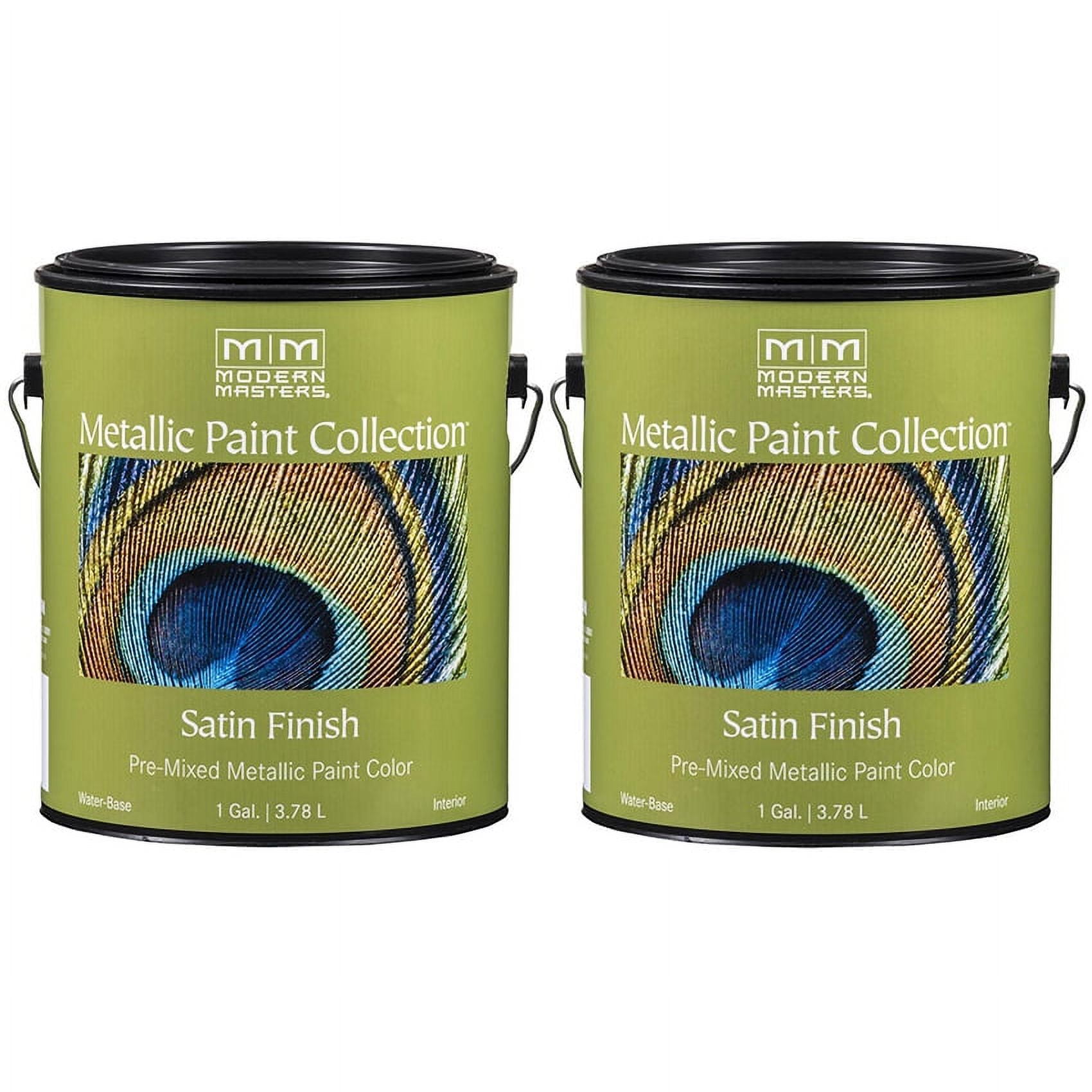 2 Pack of 1 gal Modern Masters ME190 Statuary Bronze Metallic Paint Collection Water-Based Decorative Metallic Paint