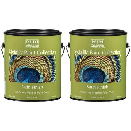 2 Pack of 1 gal Modern Masters ME525 Ground Coffee Metallic Paint Collection Water-Based Decorative Metallic Paint
