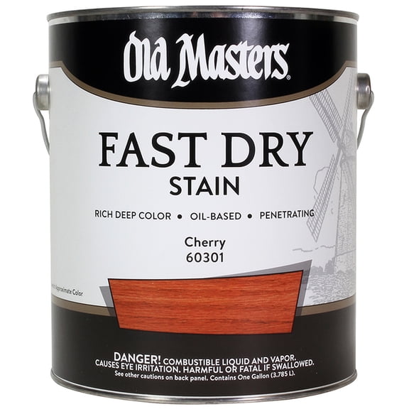 2-Pack of 1 gal Old Masters 60301 Cherry Fast Dry Stain Oil-Based Wood Stain
