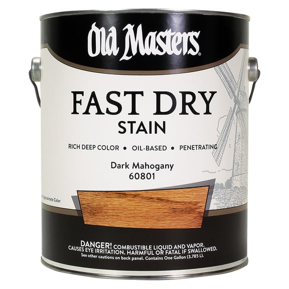 2-Pack of 1 gal Old Masters 60801 Dark Mahogany Fast Dry Stain Interior Oil-Based Wood Stain
