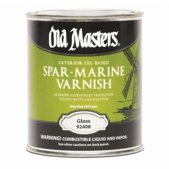 2-Pack of 1 gal Old Masters 92401 Clear Old Masters Oil-Based Exterior Spar Marine Varnish, Gloss