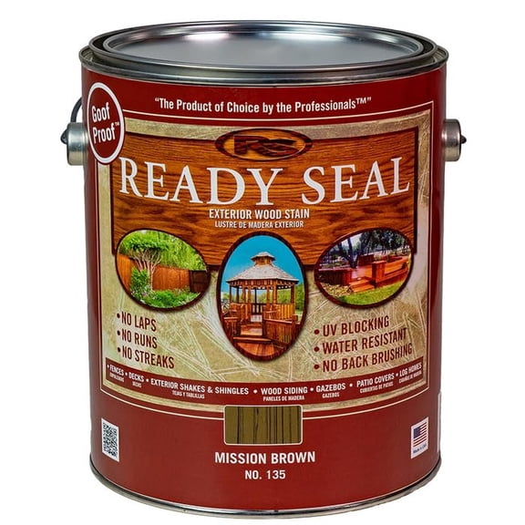 2-Pack of 1 gal Ready Seal 370026 Mission Brown Exterior Stain & Sealer for Wood
