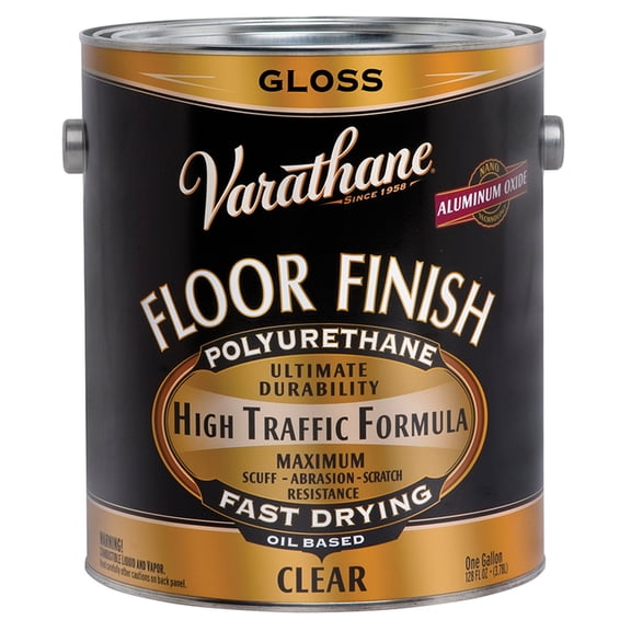 2-Pack of 1 gal Rust-Oleum 130031 Clear Varathane Oil-Based Interior High Traffic Floor Finish, Gloss