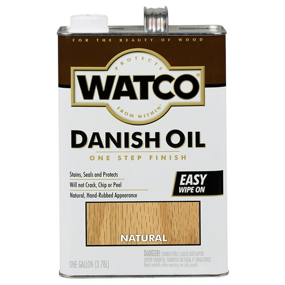 2-Pack of 1 gal Rust-Oleum 242217 Natural Watco Danish Oil Finish (SCAQMD)