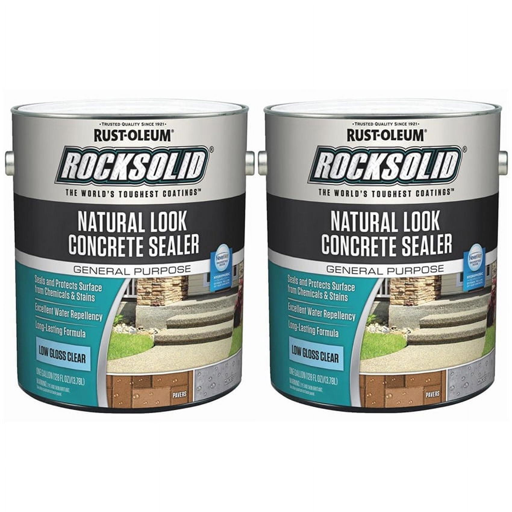 2 Pack of 1 gal Rust Oleum 317928 Clear RockSolid Natural Look