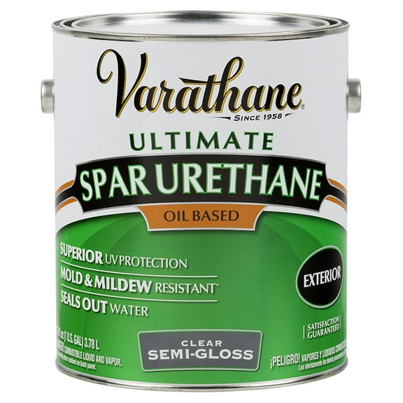 2-Pack of 1 gal Rust-Oleum 9431 Clear Varathane Oil-Based Spar Urethane, Semi-Gloss
