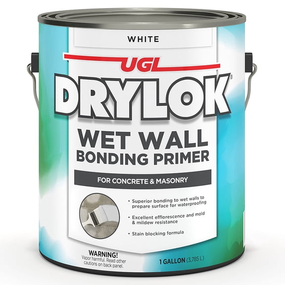 2-Pack of 1 gal UGL 25513 White Drylok Wet Wall Bonding Primer