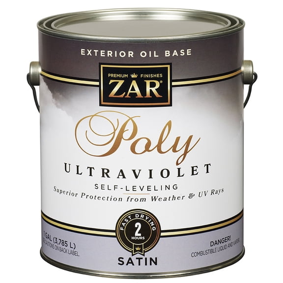2-Pack of 1 gal UGL 34113 Clear Zar, Ultra Exterior Oil-Based Polyurethane Finish, Satin