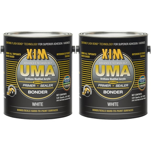 2 Pack of 1 gal XIM Products 11051 White XIM, UMA Acrylic Bonder and Primer/Sealer