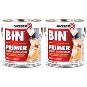2 Pack of 1 gal Zinsser 00901 White Zinsser, B-I-N Shellac Base Interior/Exterior Primer/Sealer