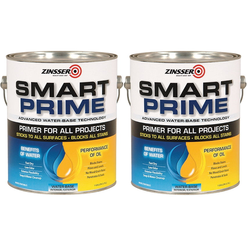 2 Pack of 1 gal Zinsser 249729 White Zinsser, Smart Prime WaterBased