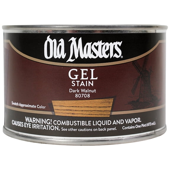 2-Pack of 1 pt Old Masters 80708 Dark Walnut Gel Stain Oil-Based Stain