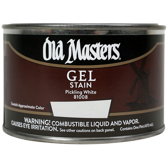 2-Pack of 1 pt Old Masters 81008 Pickling White Gel Stain Oil-Based Stain
