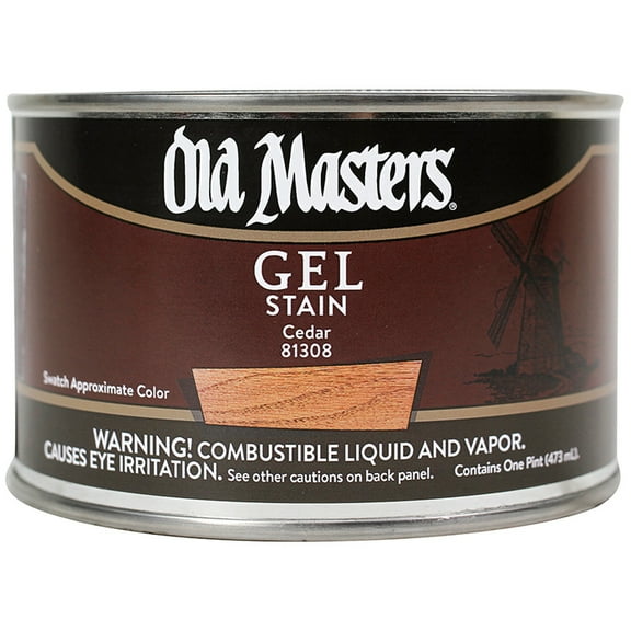 2-Pack of 1 pt Old Masters 81308 Cedar Gel Stain Oil-Based Stain
