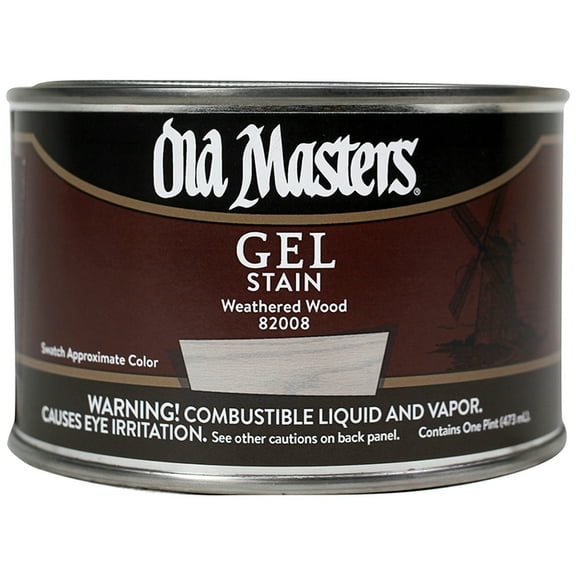 2-Pack of 1 pt Old Masters 82008 Weathered Wood Gel Stain Oil-Based Stain